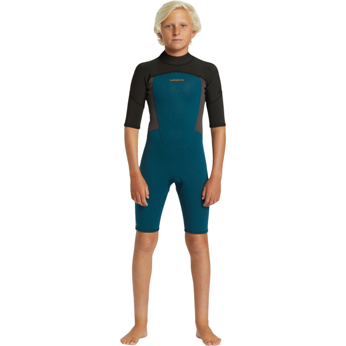 2026 Quiksilver Junior Prologue 2/2mm Rug Ritssluiting Shorty Wetsuit EQBW503026 - Green